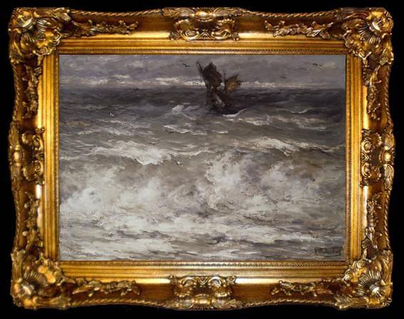 framed  Hendrik Willem Mesdag In Danger, ta009-2